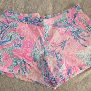 Lilly Pulitzer Light Pink Pascha Aquadesiac M Ocean View Shorts